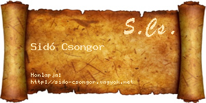 Sidó Csongor névjegykártya