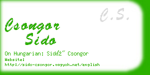 csongor sido business card